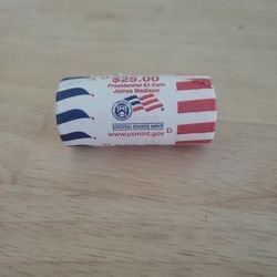 Roll Of Presidential Dollars From The US Mint 
