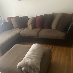 Ashley Sectional and ottoman 