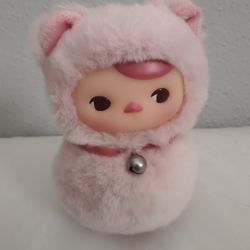 POP MART PUCKY Roly-Poly Kitty Series Plush Doll Blind Box - PINK doll