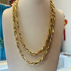 14K true Italian Milano chain 8mm 24in & 