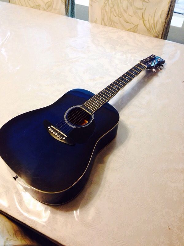 Blue Harmony Acoustic Guitar model#01252