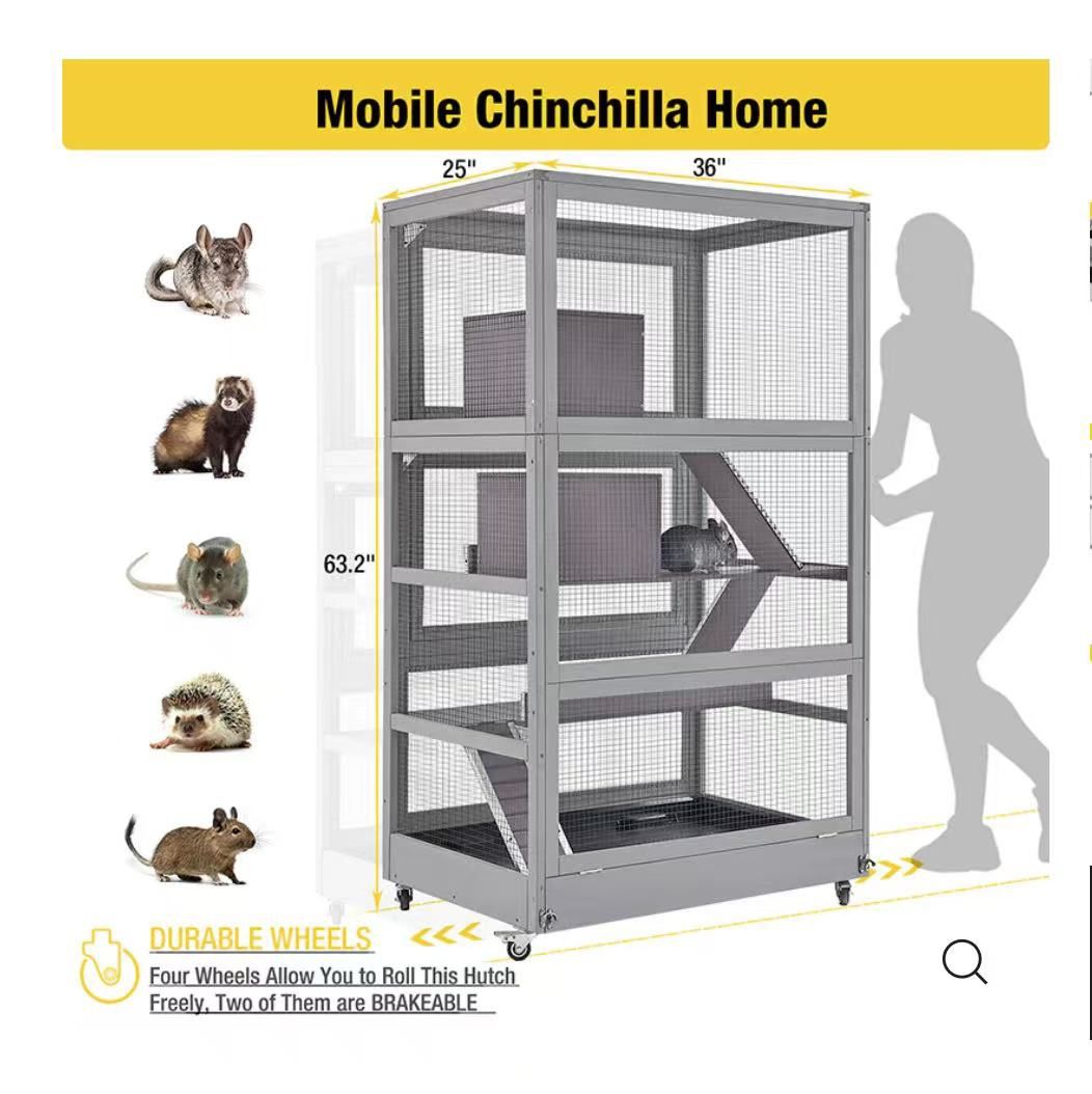 🥨Aivituvin-AIR56 Large Wooden Chinchilla Ferret Cage, $148 👀item in the boxes …need to be assembled by yourself