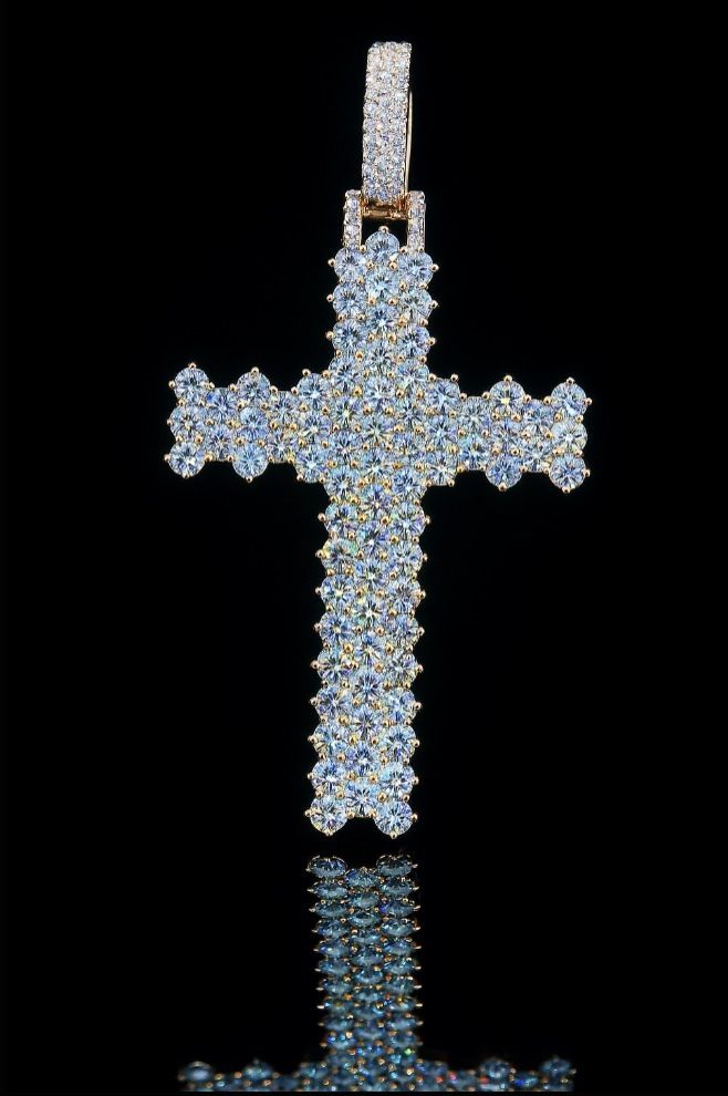 Moissanite Cross Pendant