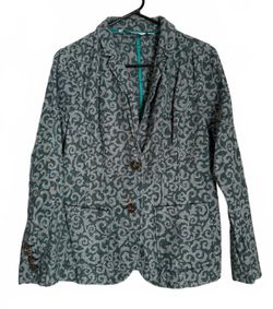 IssacMizrahiLive! Women's Blazer Jacket Cotton Floral Size 10 City Chic Classic