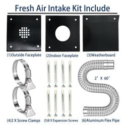 2 in Pellet Stove Vent Pipe Kit