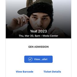Yeat Floor Ticket 