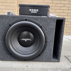 12”Skar audio sDR In Ported Box And Kong Audio 1,000w  Mono Amp