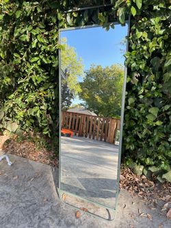 Green Metal Hanging Mirror