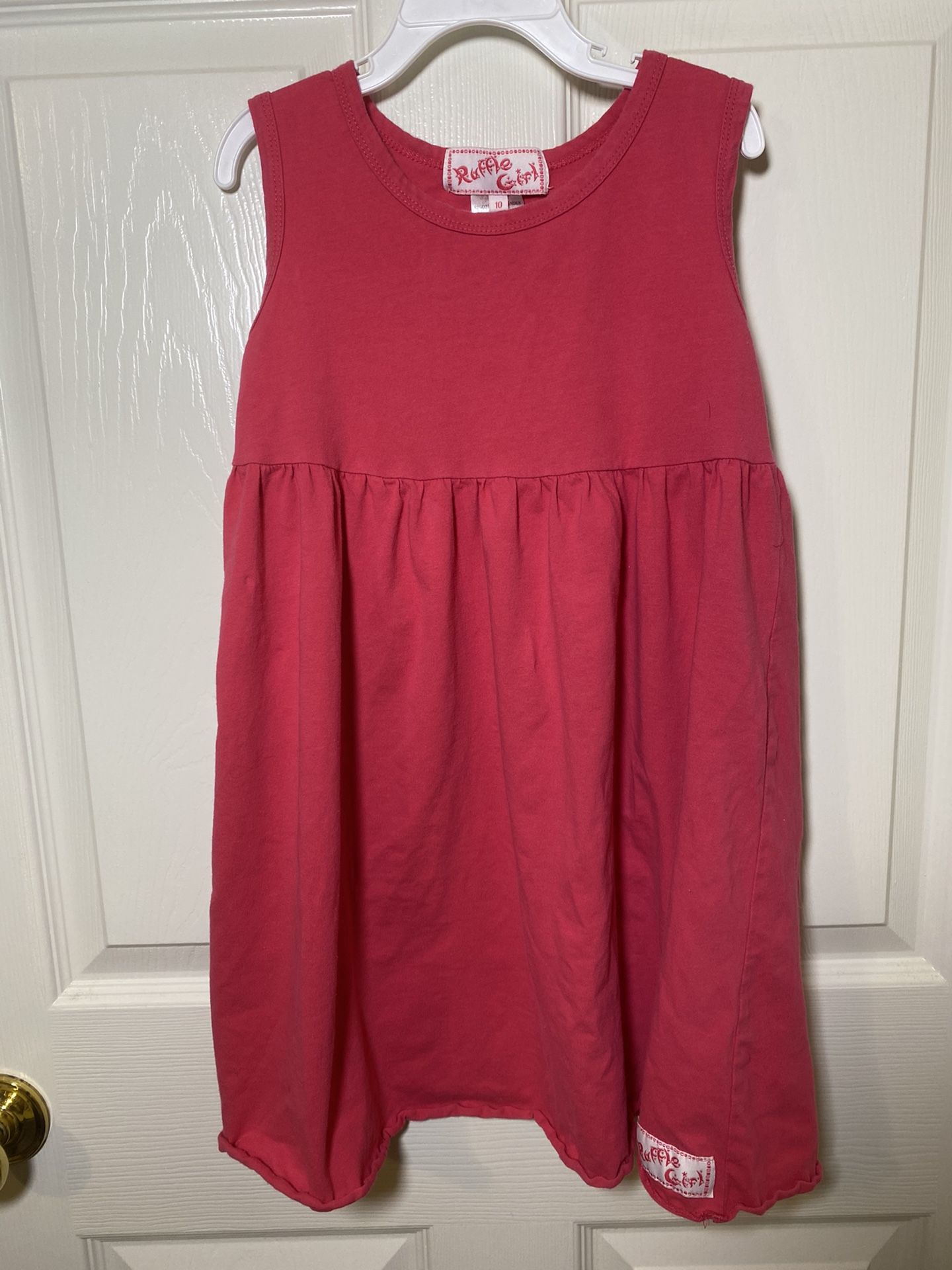 Ruffle Girl Pink Above The Knee Dress Girl’s Size 10