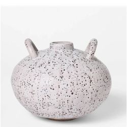 Threshold Grey Speckled Ceramic Vase.