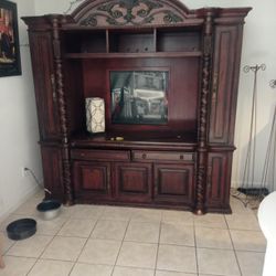 entertainment center. 