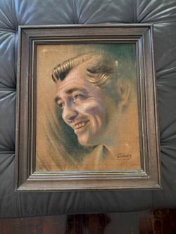 Vintage Clark gable wooden frame