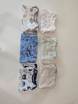 3-6 Months Baby One-Piece Bodysuit Set Of 6