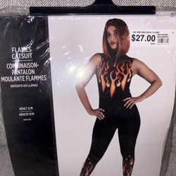 Women’s flame Catsuit Halloween costume 
