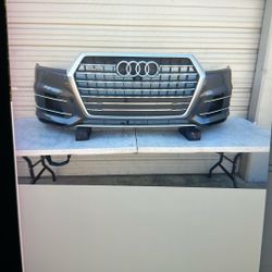 2017-2019 Audi Q7 Front Bumper + Grille + Parking Sensors + Camera + Extra OEM