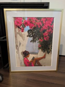Beautiful watercolor w/frame