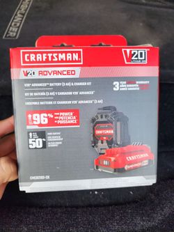 BRAND NEW Craftsman V20 Advanced 3AH Battery & Charger Kit