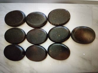 10 Pcs Hot Massage Large Black Stones Pain Relief