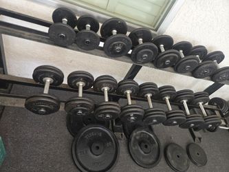 Dumbbell  set with rack