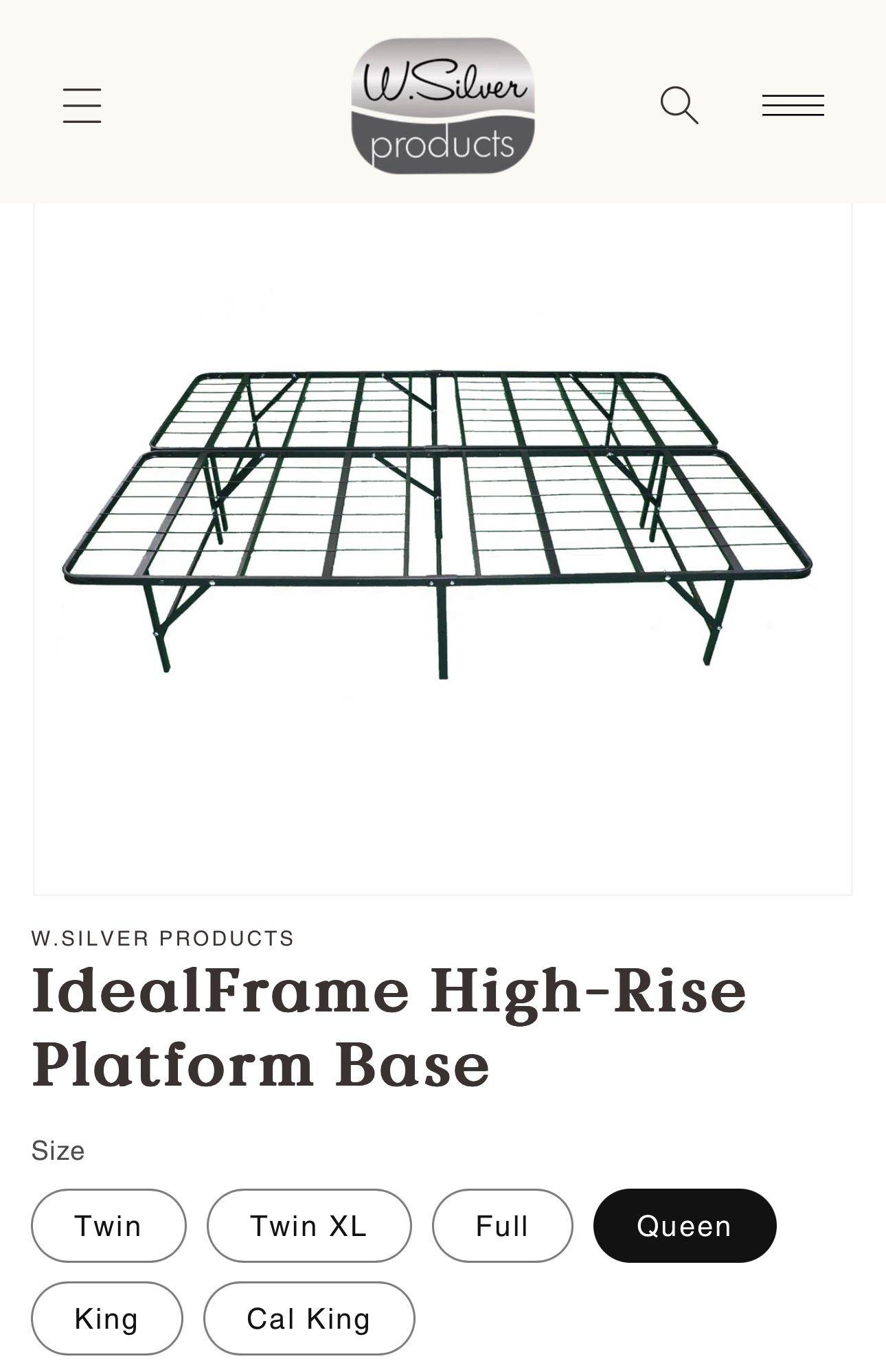 QUEEN SIZE PLATFORM BED