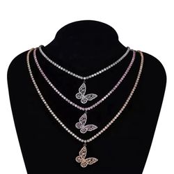 Diamond Butterfly Necklace