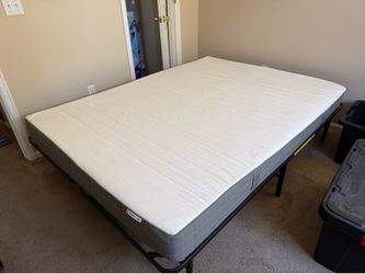 iKea Morgedal Queen Mattress + Metal Frame