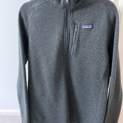 Like New Patagonia Better Sweater Quarter-Zip Fleece Pullover - Men's in size Small and color Forest Green