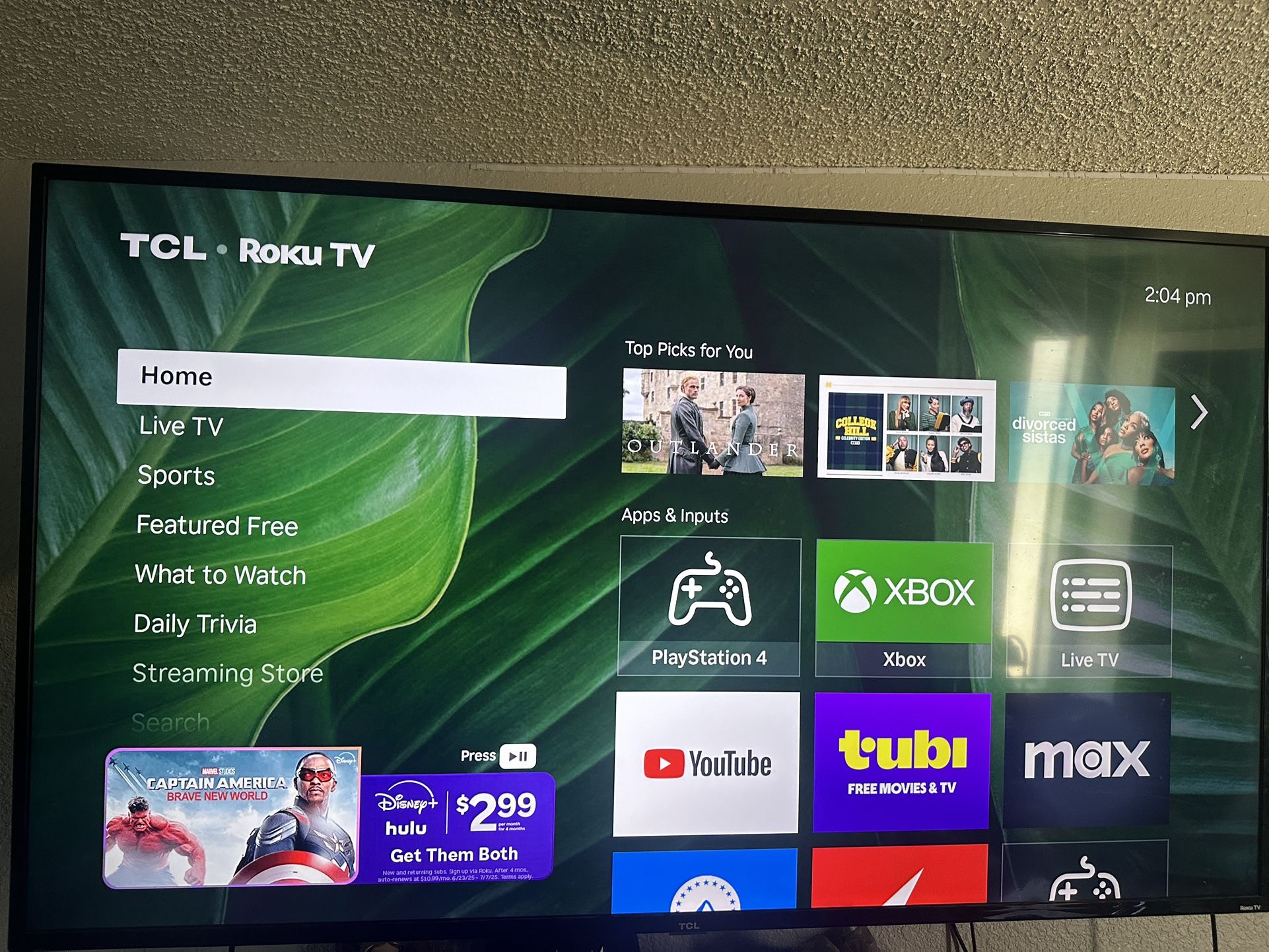 65in TCL Roku TV