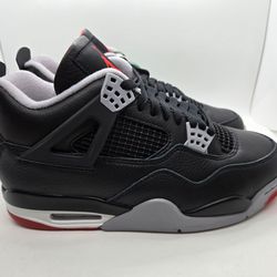Nike Air Jordan 4 Retro Bred Reimagined Shoes Men's 9 Black Red FV5029-006 NEW