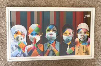 Beautiful Framed Limited Edition Print “Coexistencia” (Coexistence) by Brazilian Artist Eduardo Kobra