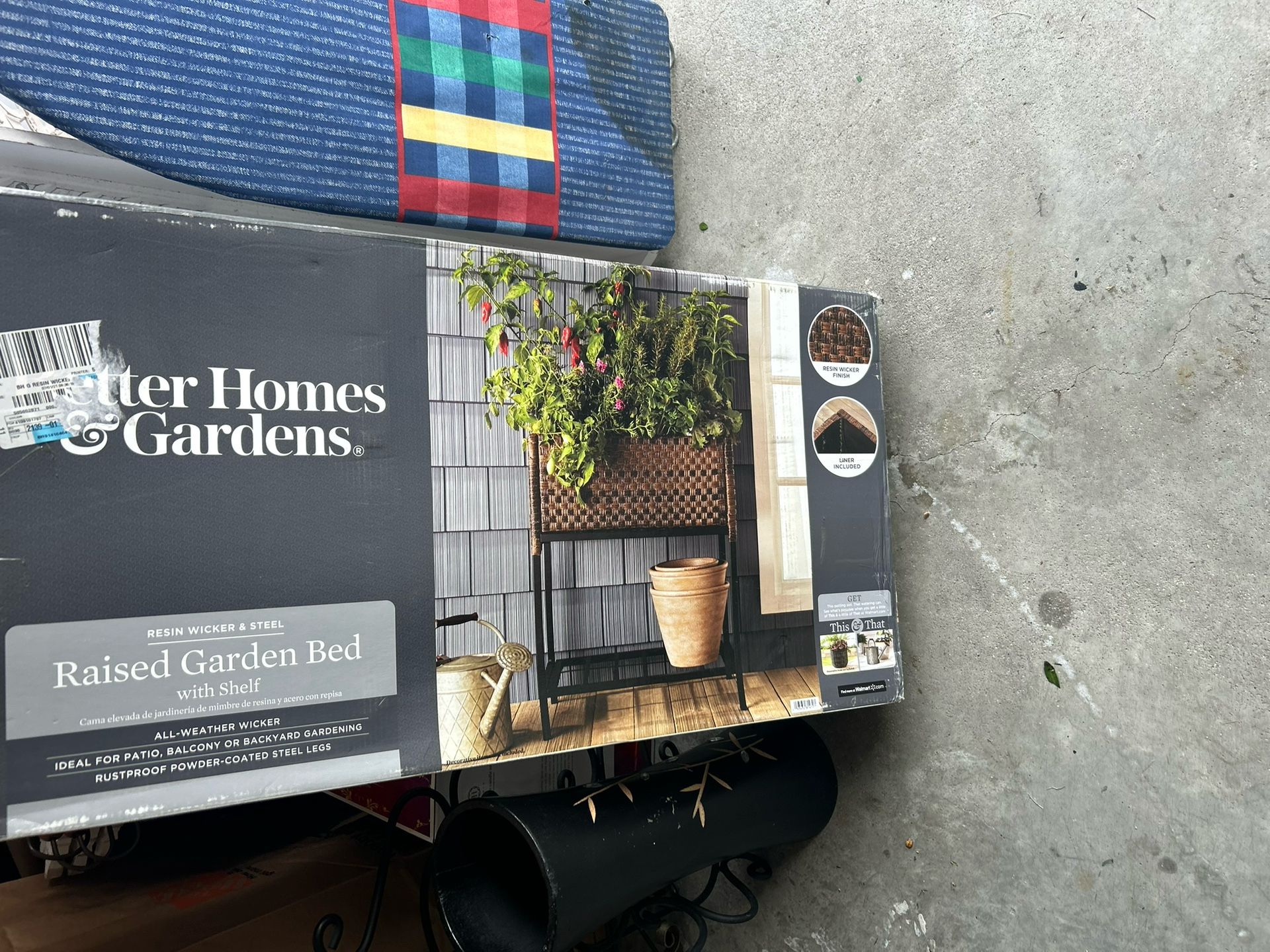 Wicker Raised Garden Bed Set of 2