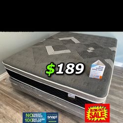 Queen Oasis Thermal Comfort Europillow Top 12inch Matres!!