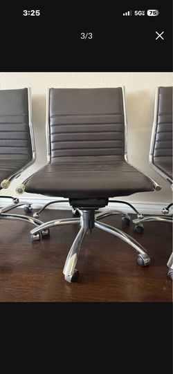 Espresso leather chairs