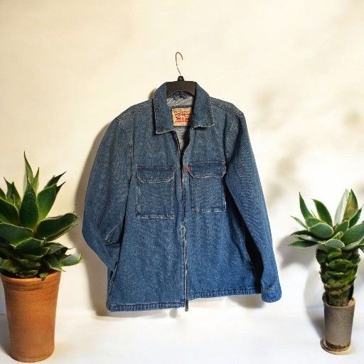 Men's Levi's Denim Jacket XL Blue Zipper Chamarra