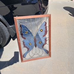 Butterfly  glass picture