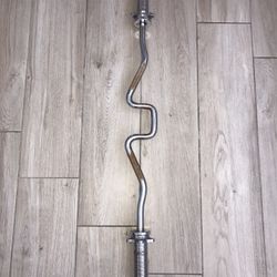 Unusual Threaded Super Curl Bar For Olympic Weighys
