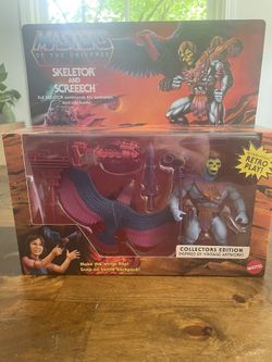 Skeletor And Screech Figurines
