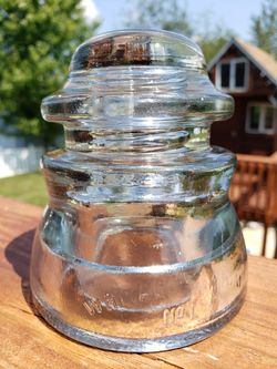 Antique Whitehall Tatum no. 1 clear Telephone Insulator