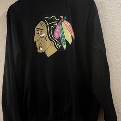 Chicago Blackhawks Jacket  New Black Size Lg/XL