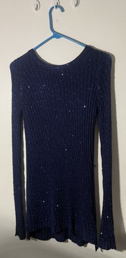 Blue Sparkle Sleeve Top