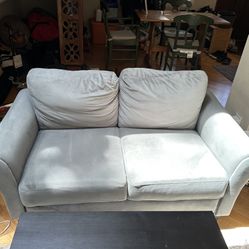 Teal/Grey Love Seat Couch 