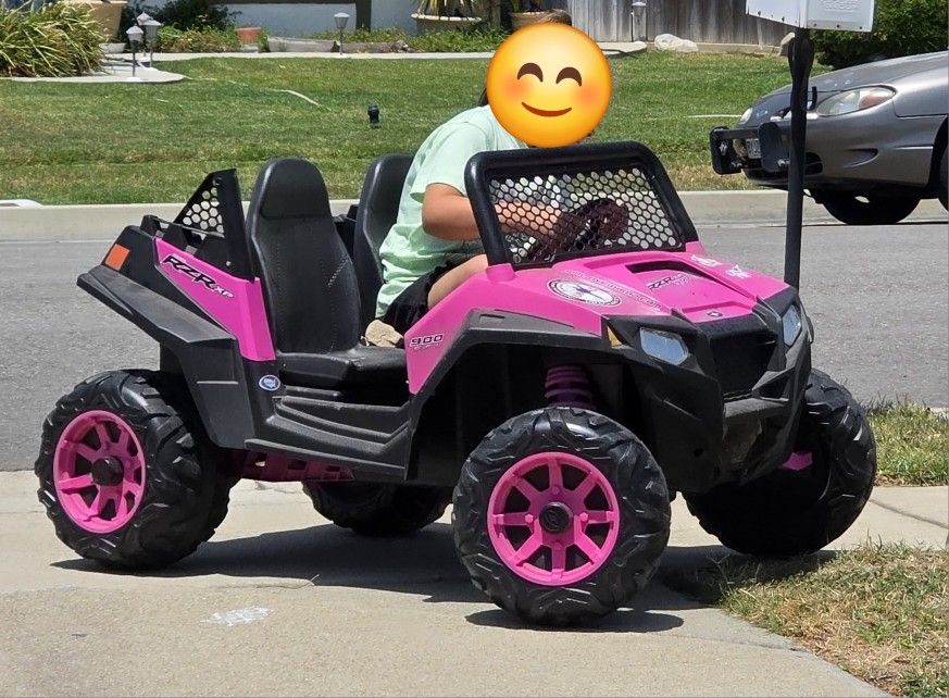 Peg Perego 12V Polaris RZR 900 Powered Ride On Pink