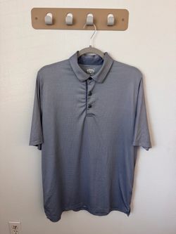 Callaway Opti-Dri Swing Tech Golf Polo Mens Medium Blue Geometric Short Sleeve