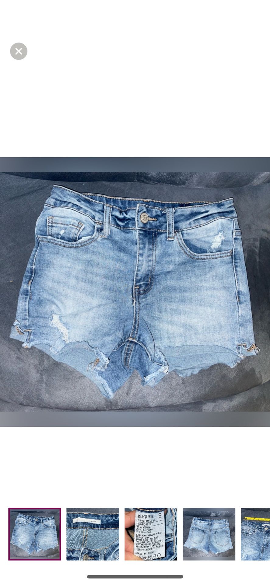 Klique B Denim Jean Shorts Size Small/2 Women’s blue