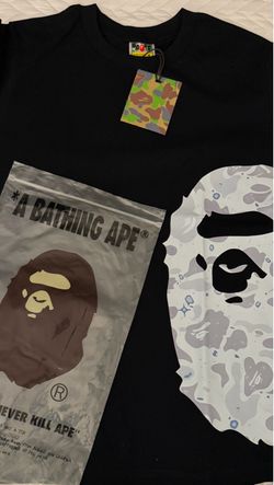 BAPE A Bathing Ape Black Graphic T-Shirt Small MENS
