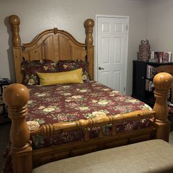 Heavy Wood Bedroom Set! 