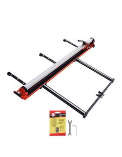 63-Inch Manual Tile Cutter, Upgraded Rail and Sliding Head, Precision Alignment Guide, Tungsten Carbide Cutting Wheel, Support Legs with Swivel Wheels