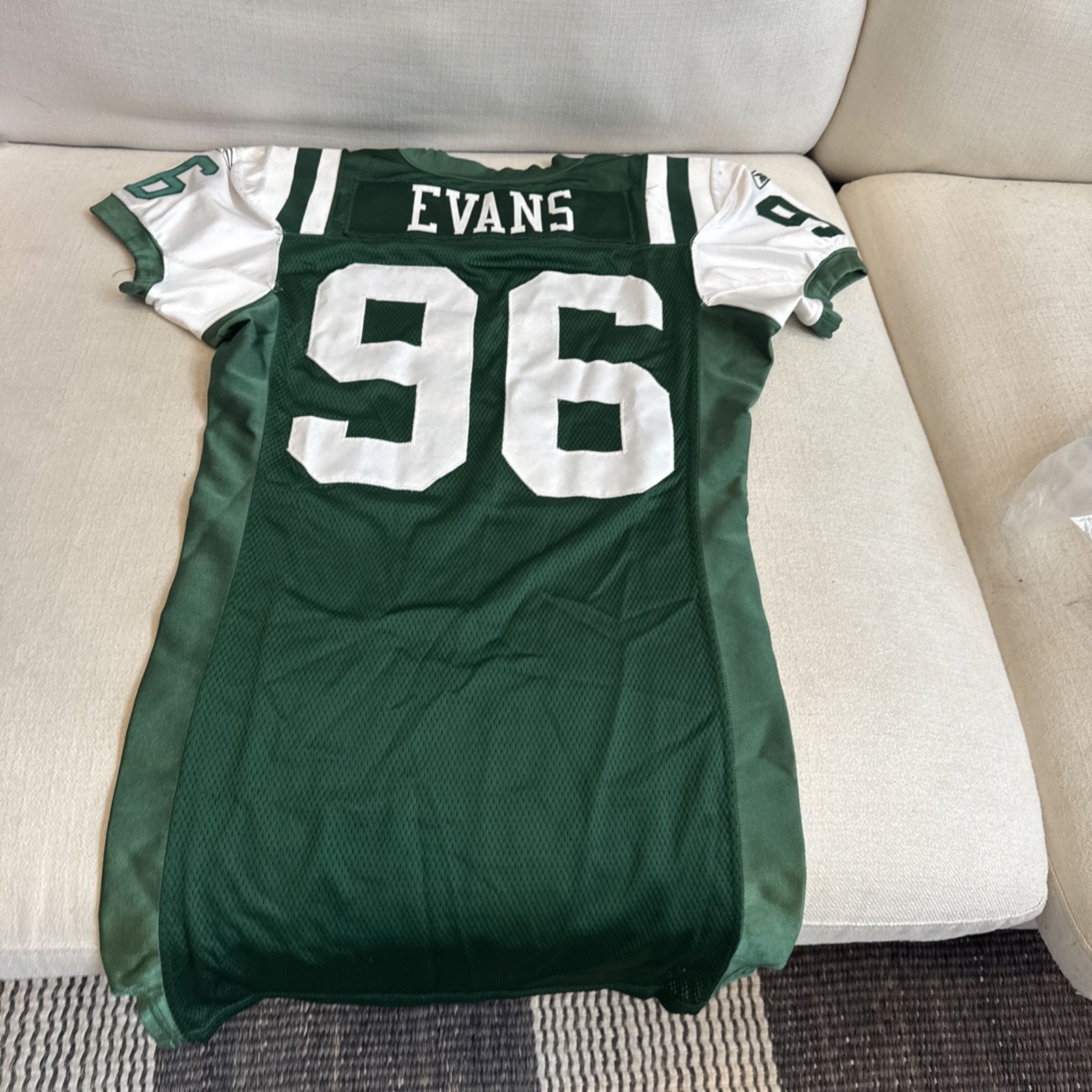 Joey Evans #96 NY Jets Team Player Issued & Worn Jersey NFL TCU Horn Frogs