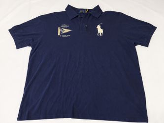 Polo Ralph Lauren Big Pony Yacht Club Polo Shirt Men’s XXL Navy RL Marine Tour Cotton
