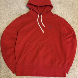 Polo Ralph Lauren Red Pullover Hoodie Mens Small